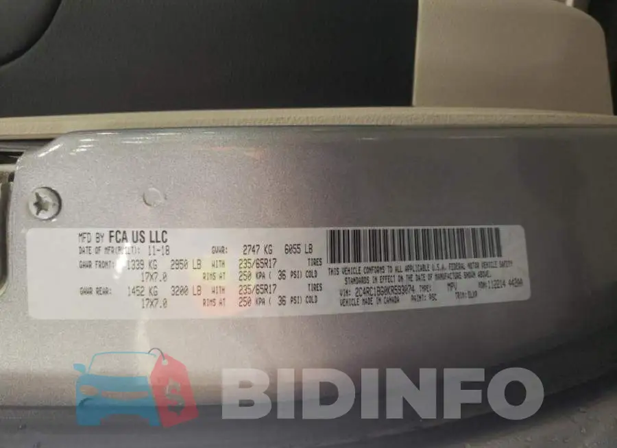 2C4RC1BG0KR593074 Photo# 10