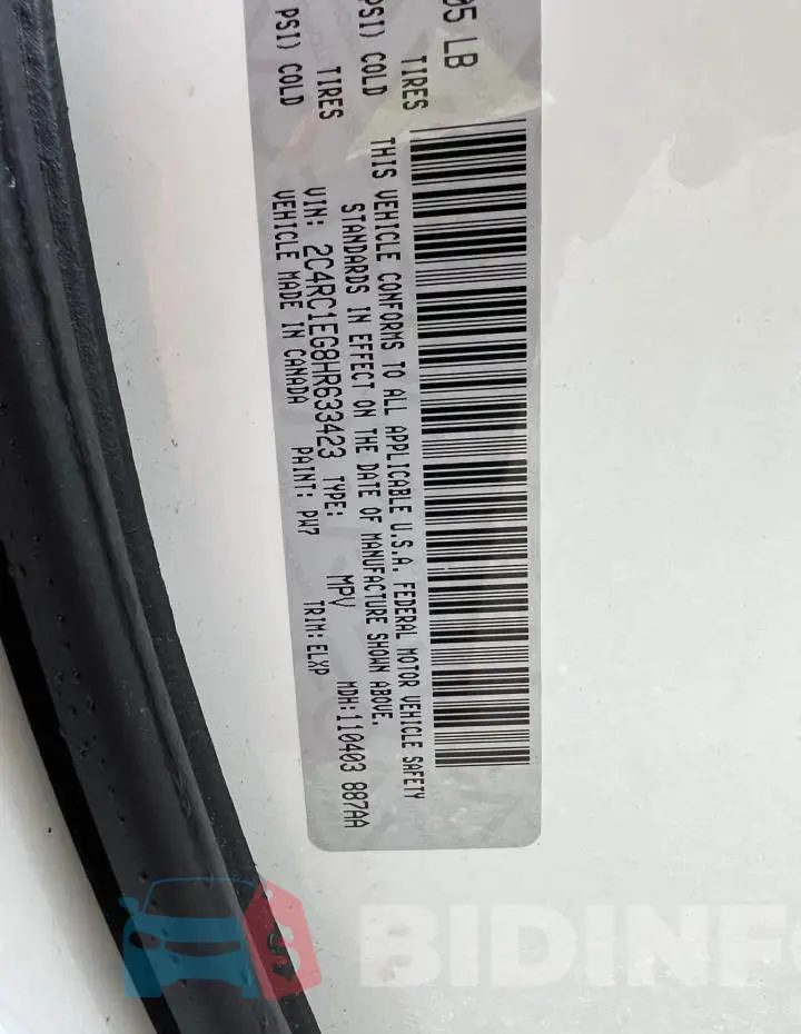 2C4RC1EG8HR633423 Photo# 10