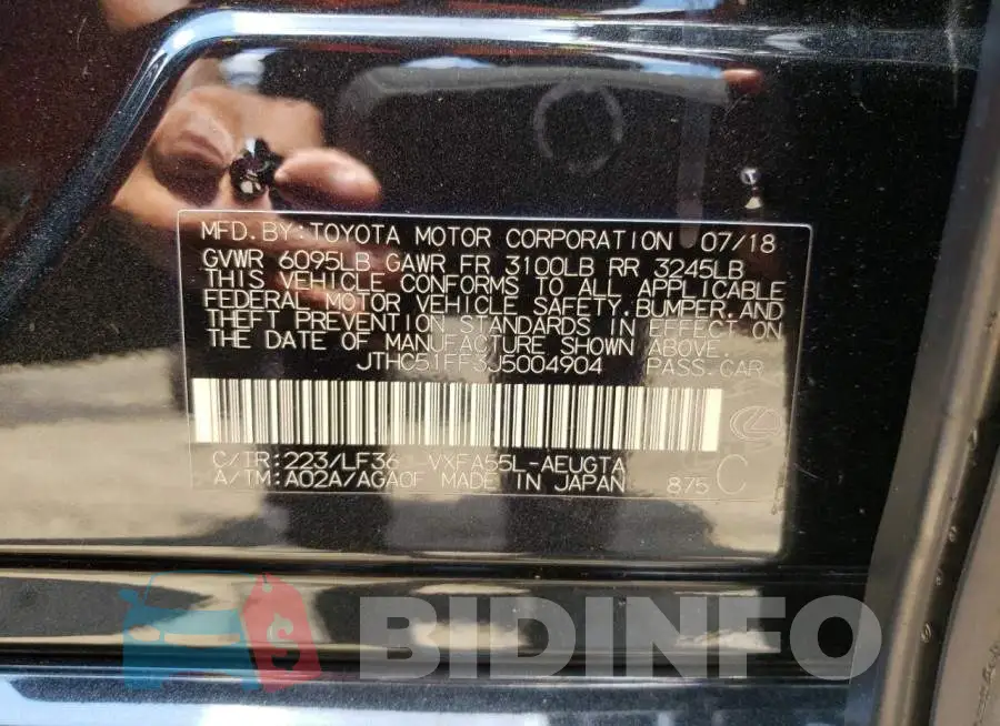 JTHC51FF3J5004904 Photo# 10