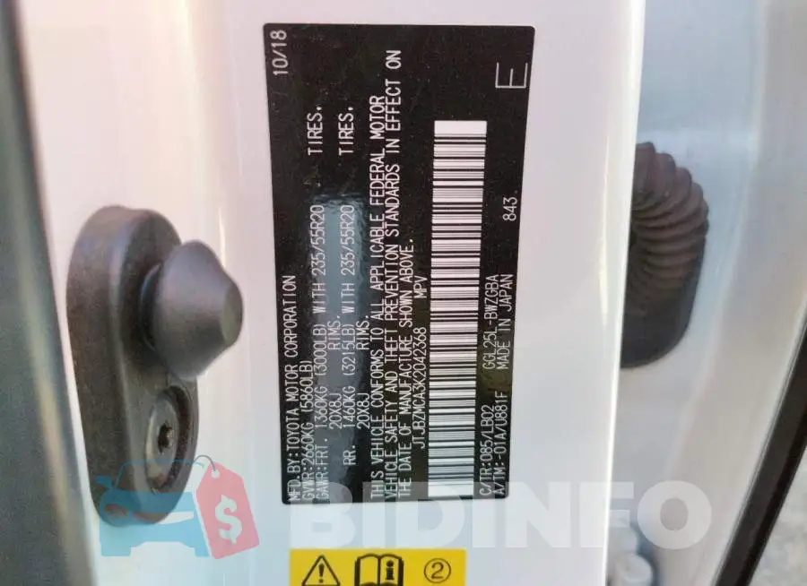 JTJBZMCA3K2042368 Photo# 10