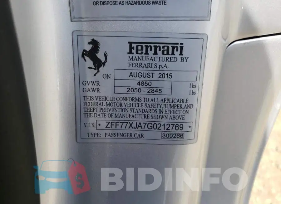 ZFF77XJA7G0212769 Photo# 10