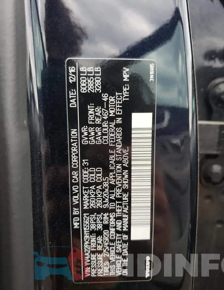 YV4A22PK9H1155621 Photo# 10