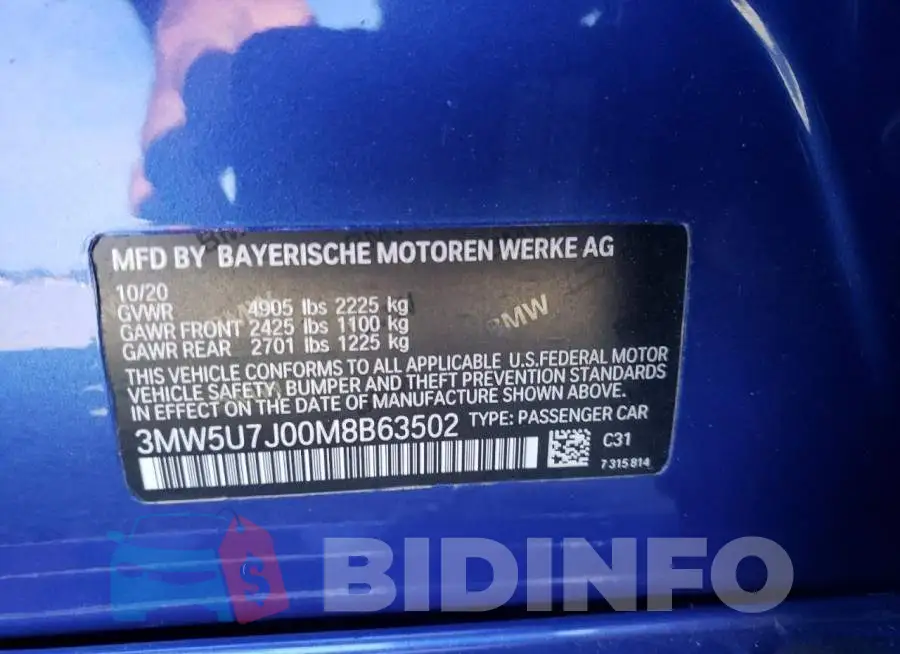 3MW5U7J00M8B63502 Photo# 10