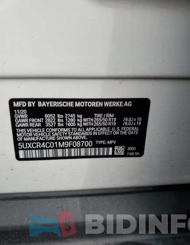 5UXCR4C01M9F08700 Photo# 10