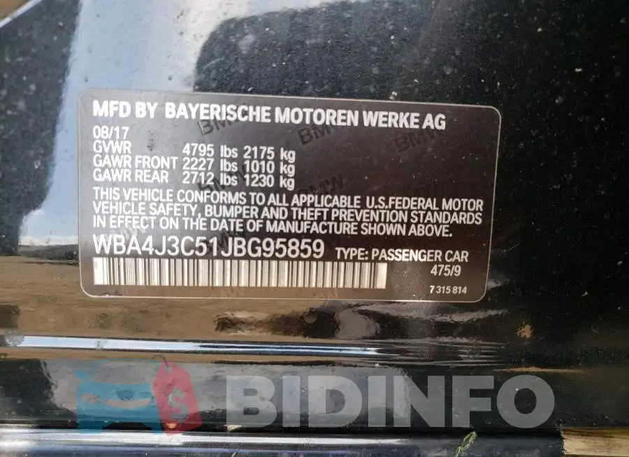 WBA4J3C51JBG95859 Photo# 10