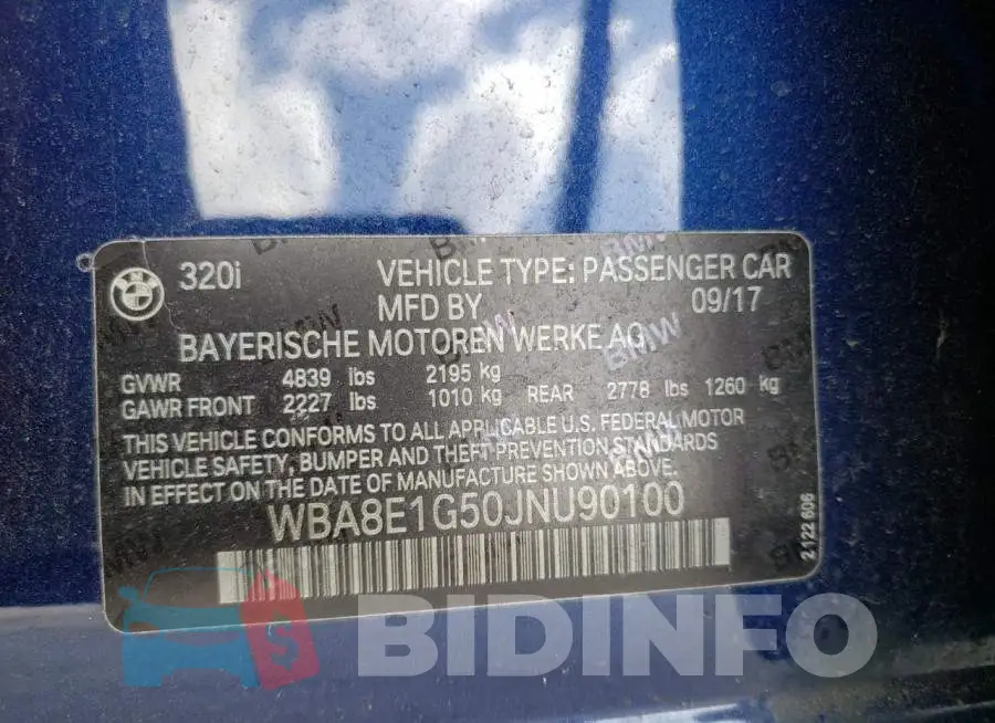 WBA8E1G50JNU90100 Photo# 10