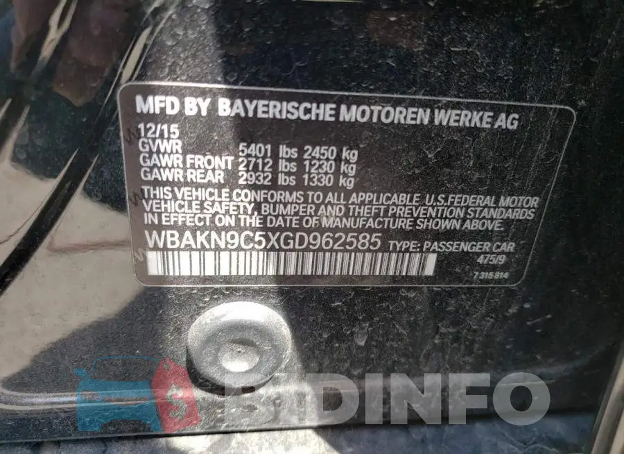 WBAKN9C5XGD962585 Photo# 10