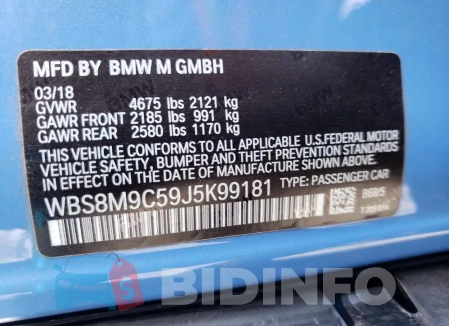 WBS8M9C59J5K99181 Photo# 10