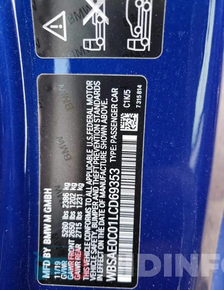WBSAE0C01LCD69353 Photo# 10