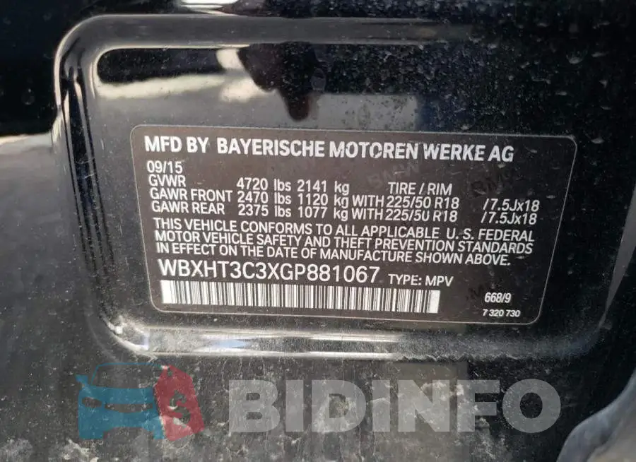 WBXHT3C3XGP881067 Photo# 10