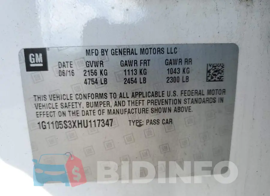 1G1105S3XHU117347 Photo# 10