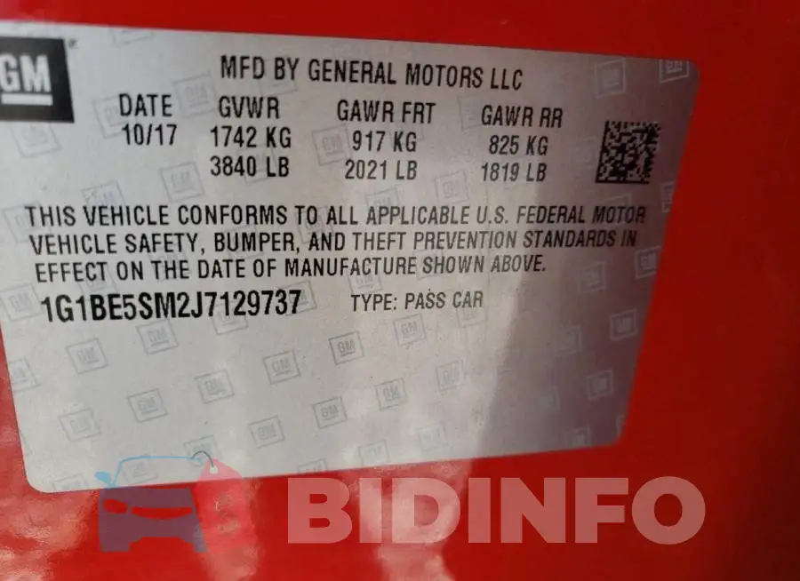 1G1BE5SM2J7129737 Photo# 10