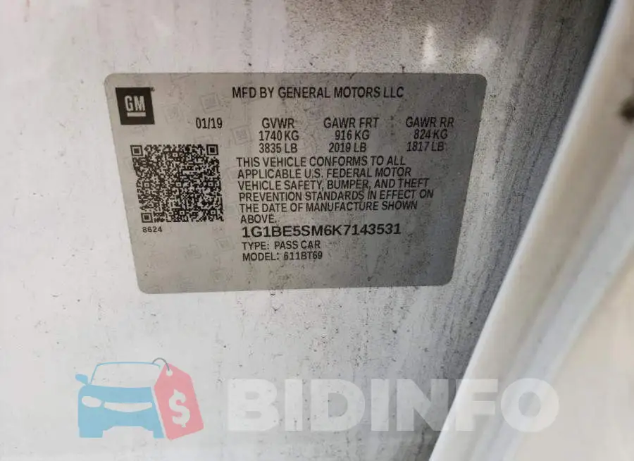1G1BE5SM6K7143531 Photo# 10