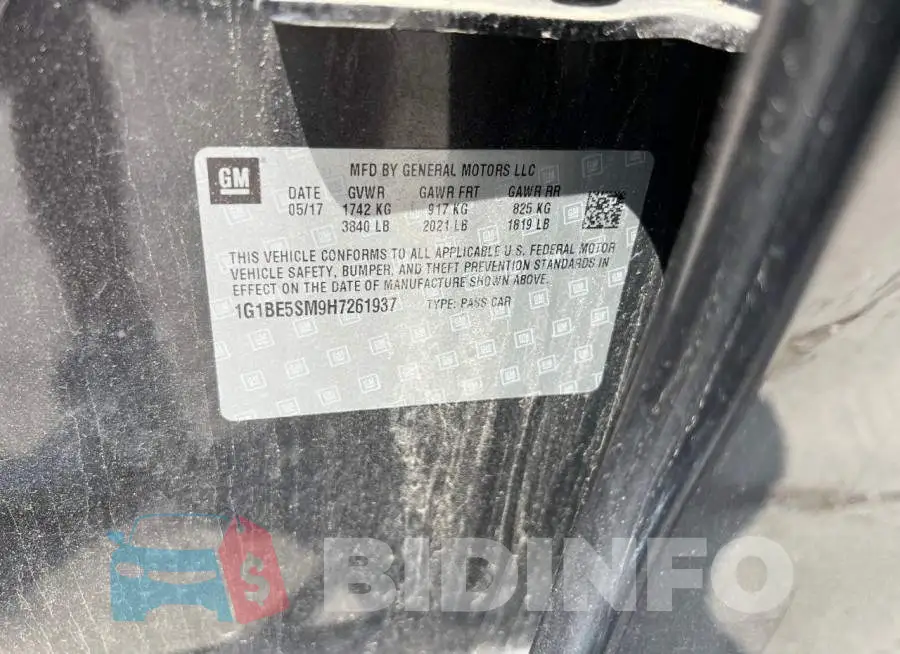 1G1BE5SM9H7261937 Photo# 10