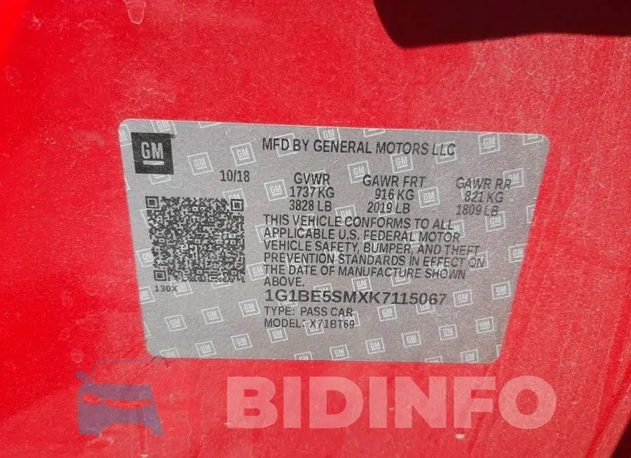 1G1BE5SMXK7115067 Photo# 10