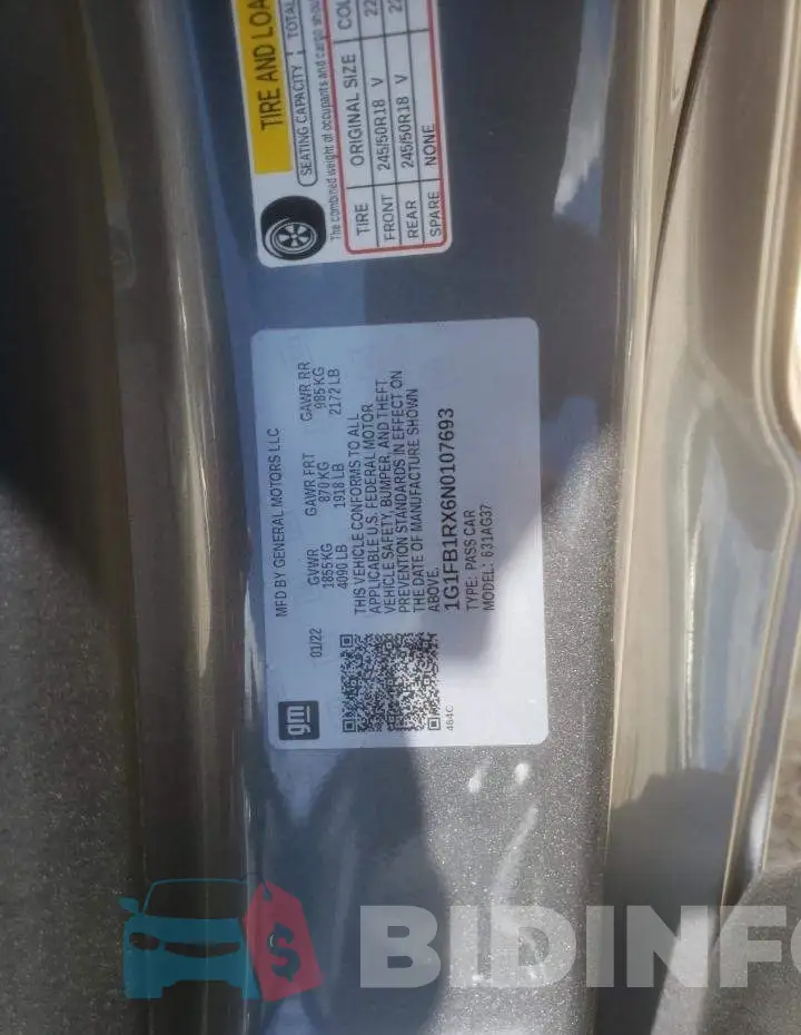 1G1FB1RX6N0107693 Photo# 10