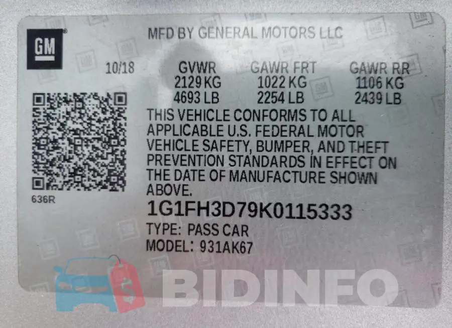 1G1FH3D79K0115333 Photo# 10