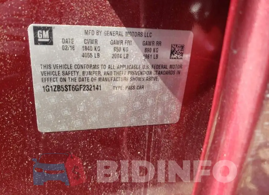 1G1ZB5ST6GF232141 Photo# 10