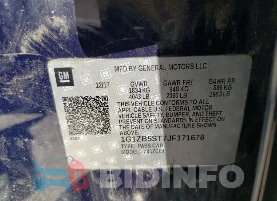 1G1ZB5ST7JF171678 Photo# 10