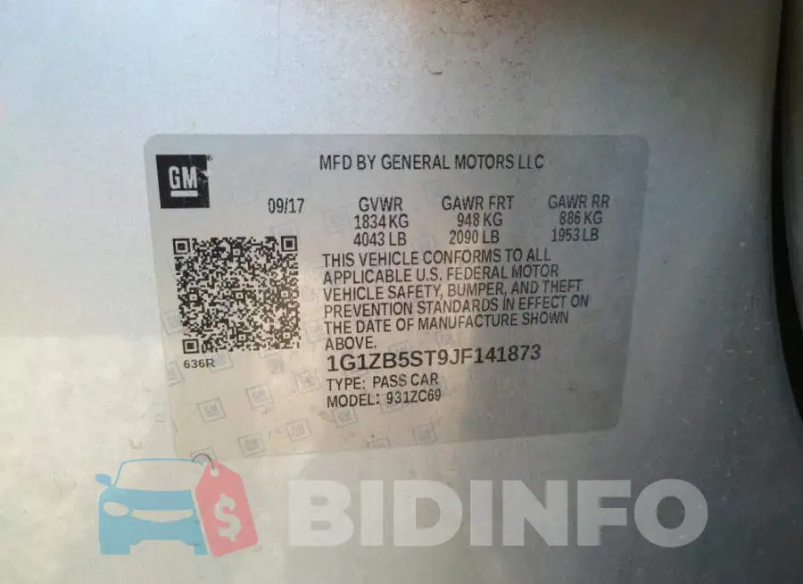 1G1ZB5ST9JF141873 Photo# 10