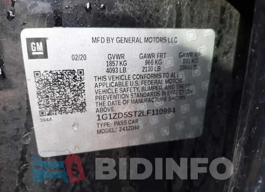 1G1ZD5ST2LF110994 Photo# 10