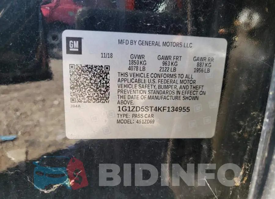 1G1ZD5ST4KF134955 Photo# 10
