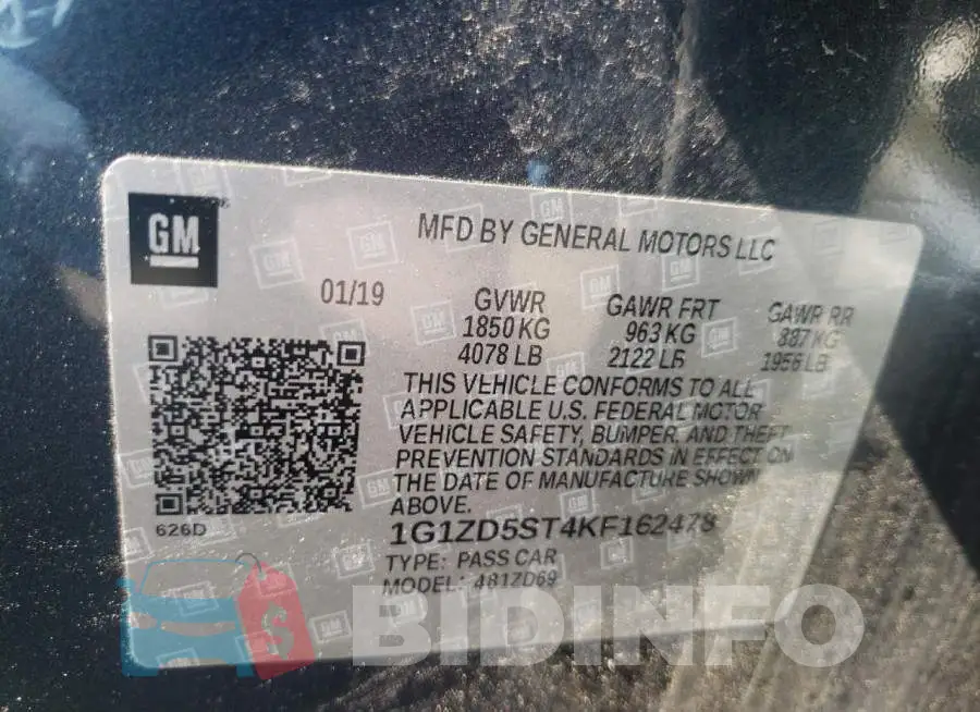 1G1ZD5ST4KF162478 Photo# 10