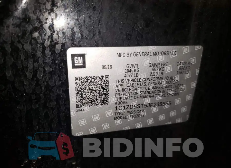 1G1ZD5ST5JF235565 Photo# 9
