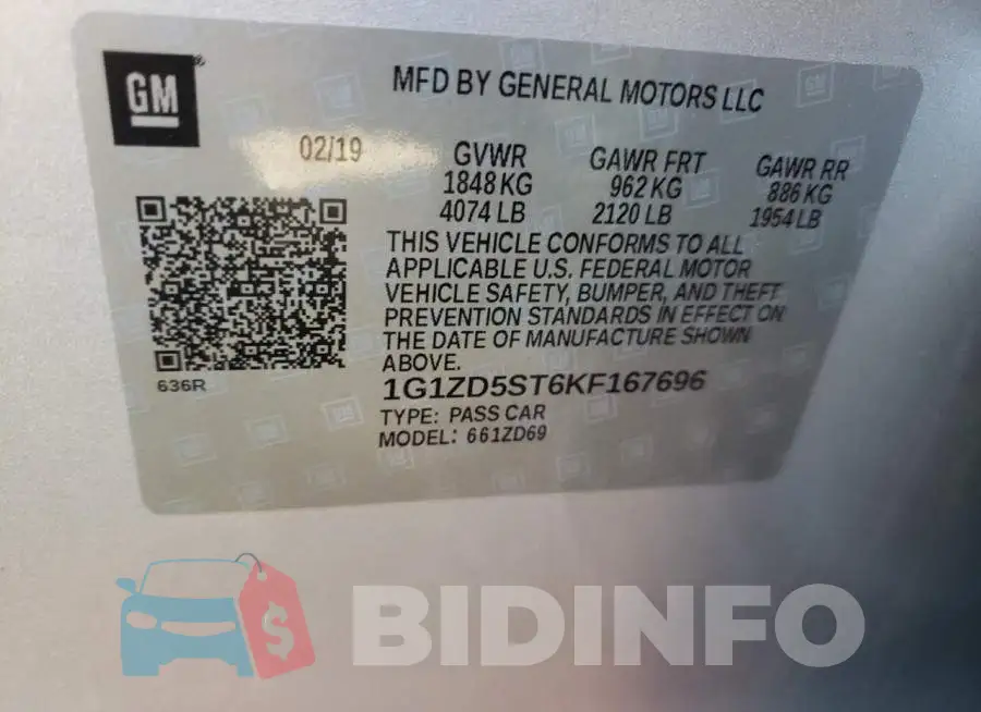 1G1ZD5ST6KF167696 Photo# 10