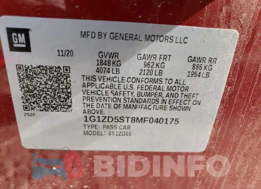 1G1ZD5ST8MF040175 Photo# 10