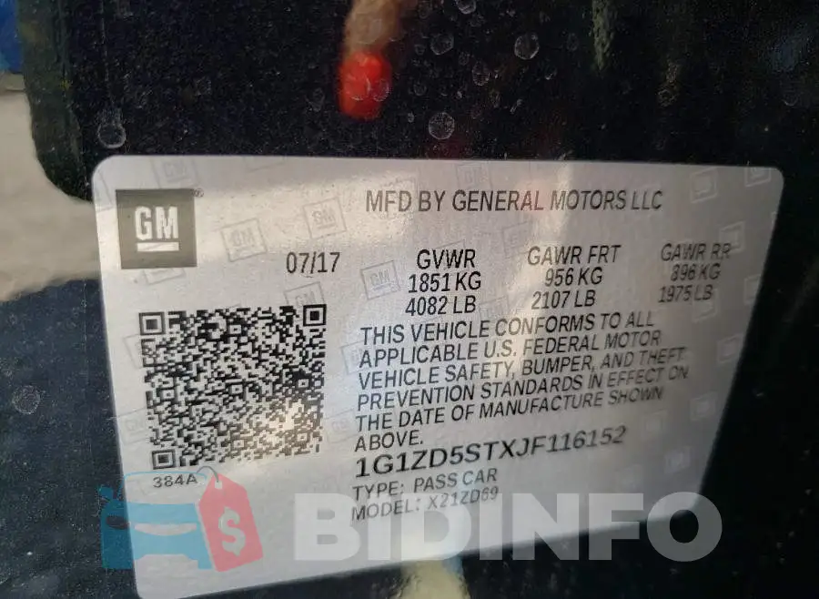 1G1ZD5STXJF116152 Photo# 10