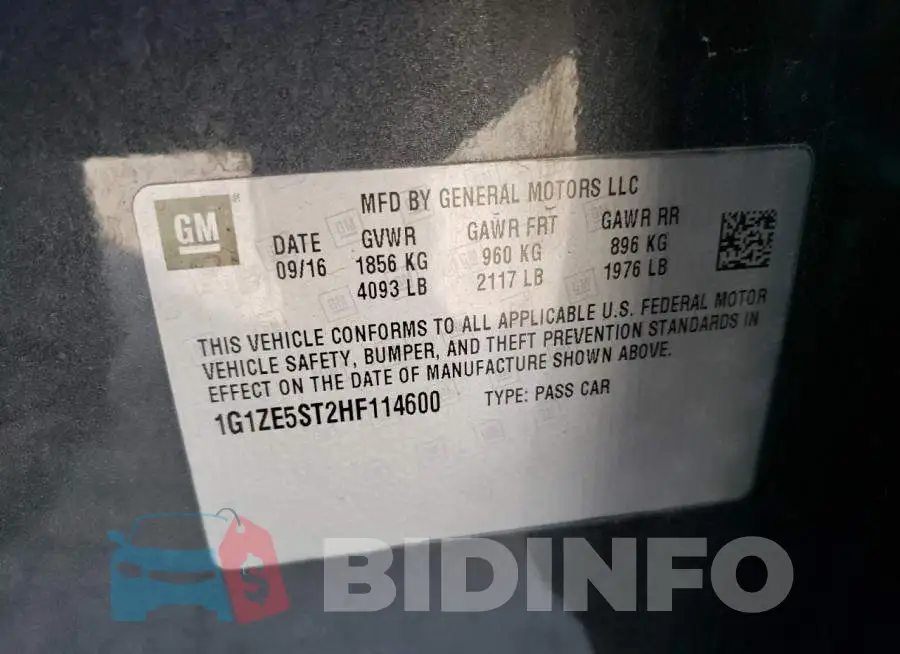 1G1ZE5ST2HF114600 Photo# 10