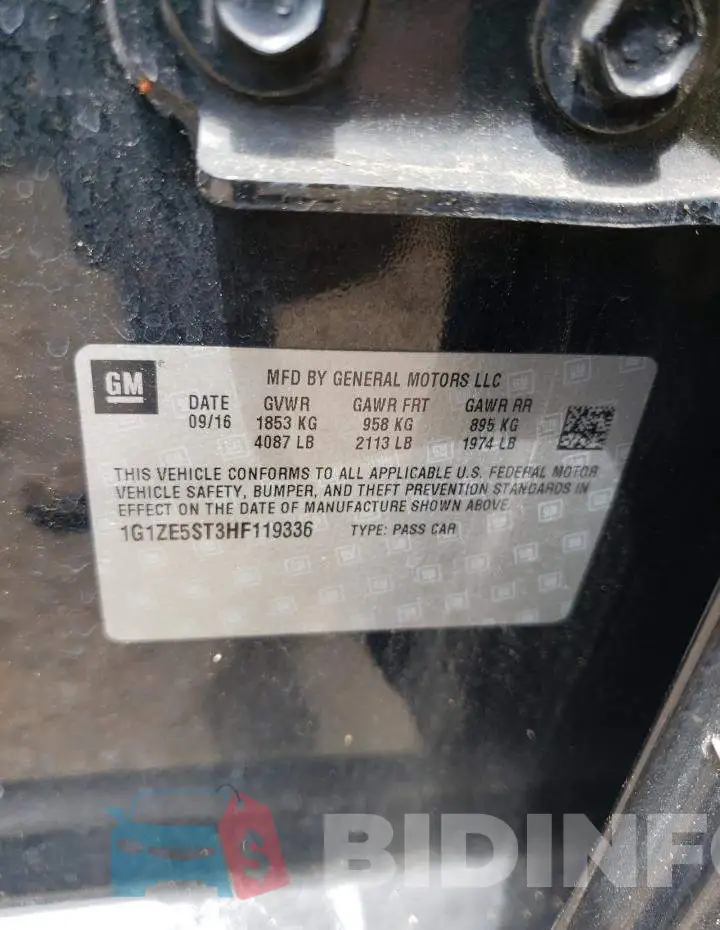 1G1ZE5ST3HF119336 Photo# 10