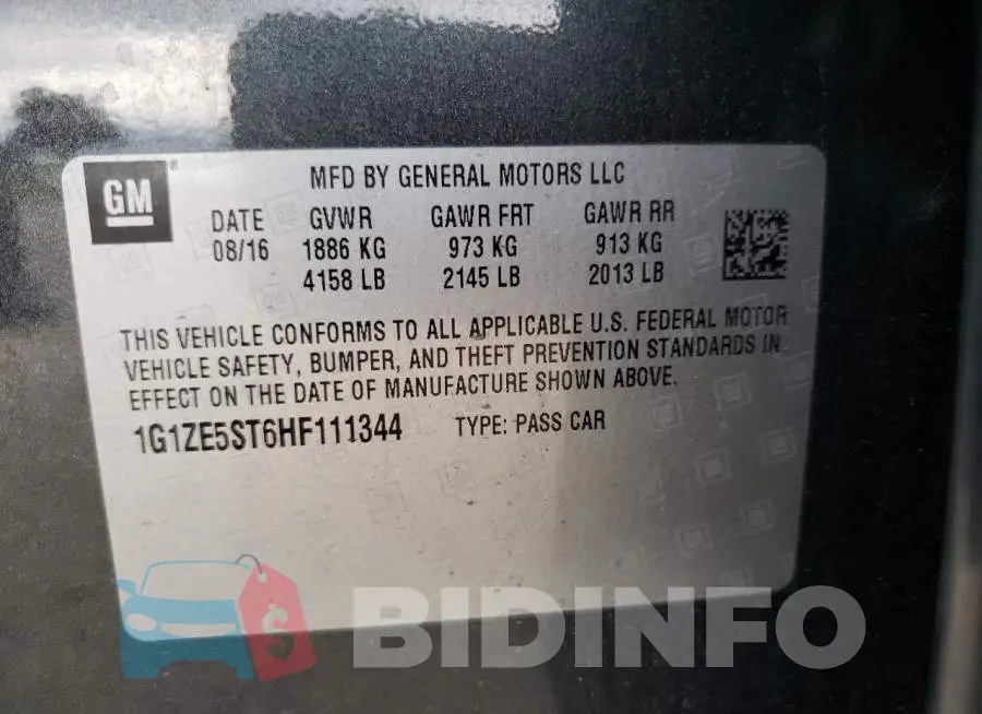 1G1ZE5ST6HF111344 Photo# 10