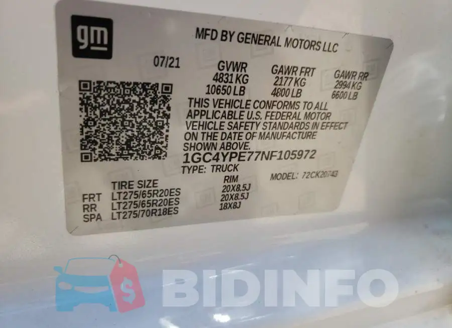 1GC4YPE77NF105972 Photo# 10