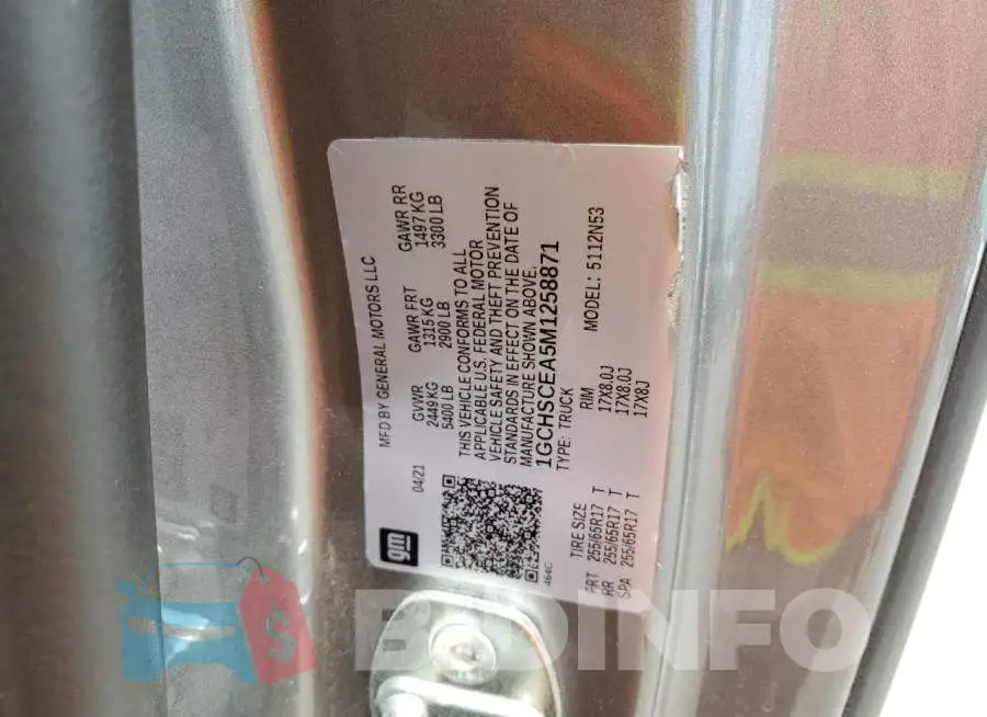 1GCHSCEA5M1258871 Photo# 7