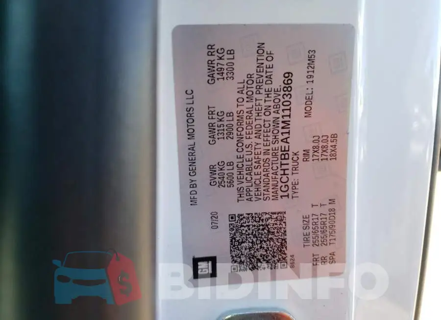1GCHTBEA1M1103869 Photo# 10
