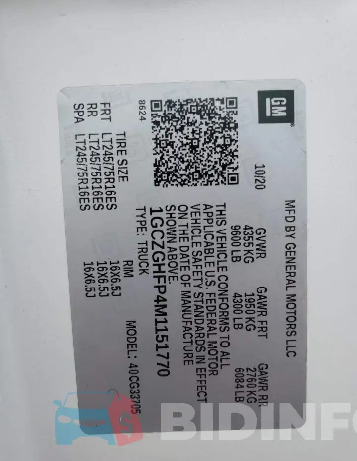 1GCZGHFP4M1151770 Photo# 10
