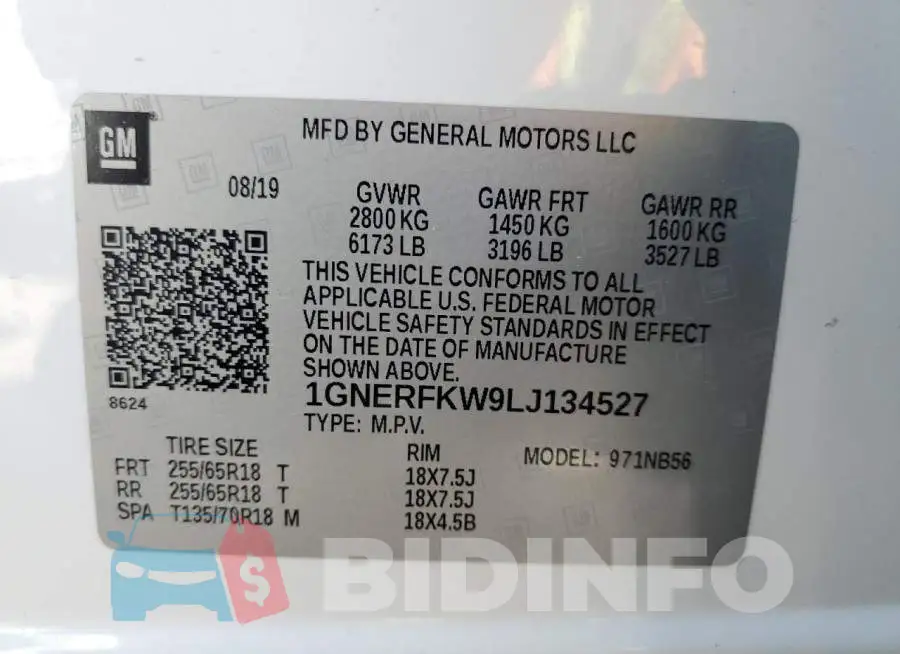 1GNERFKW9LJ134527 Photo# 10