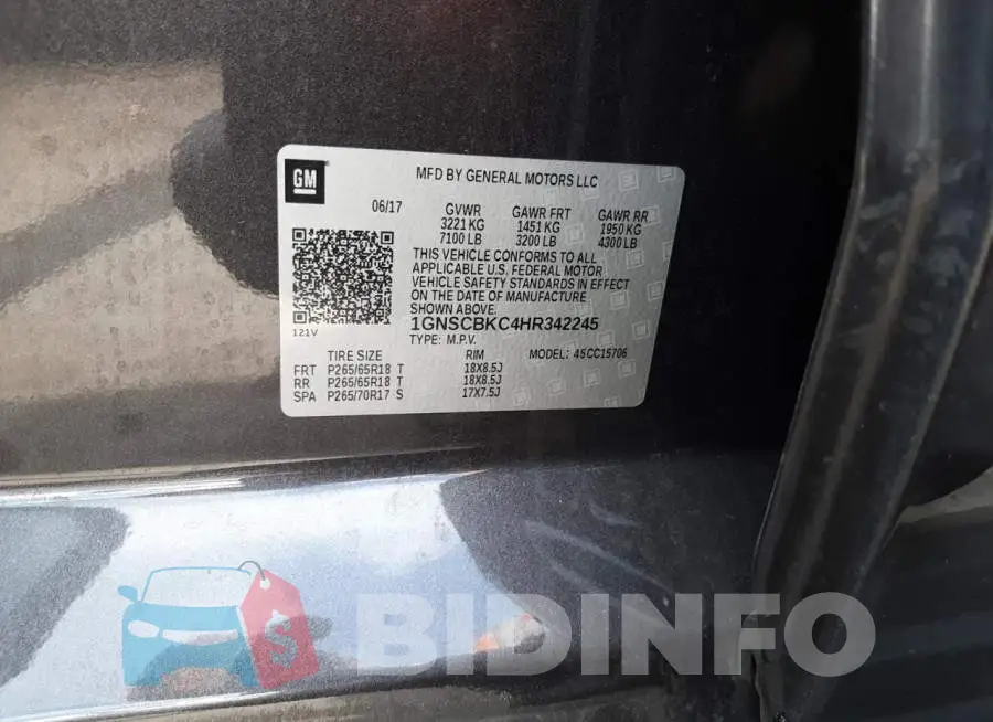 1GNSCBKC4HR342245 Photo# 10
