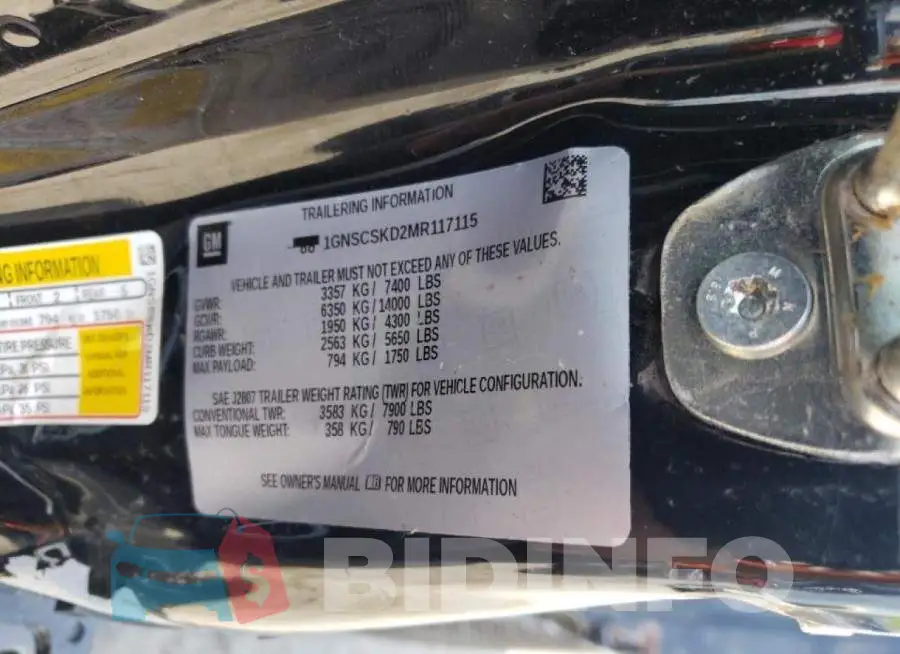 1GNSCSKD2MR117115 Photo# 10