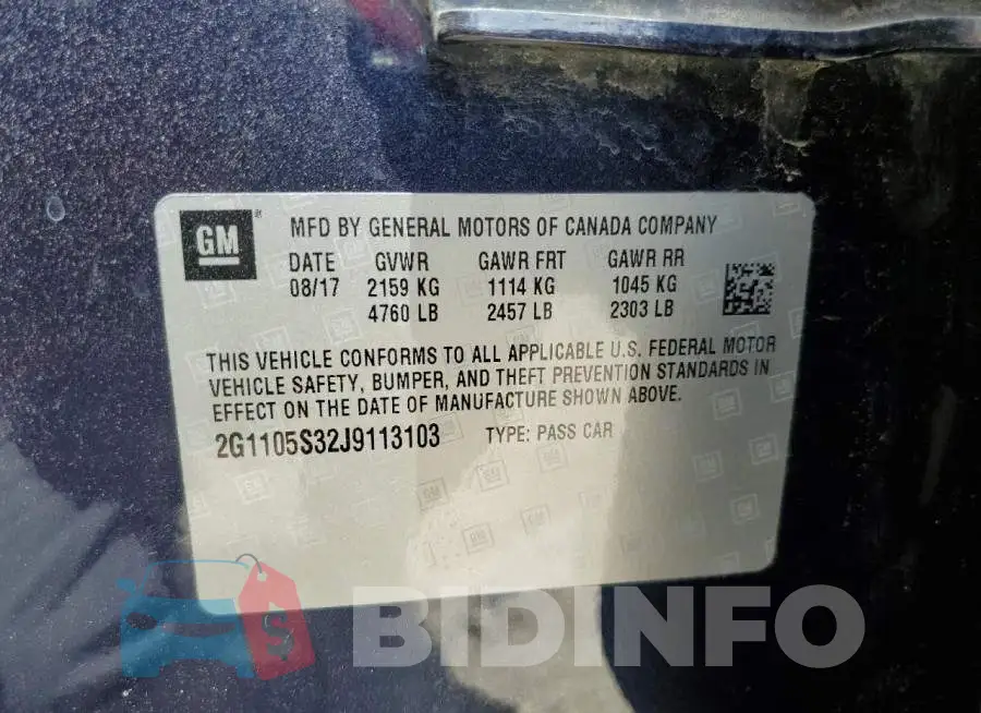 2G1105S32J9113103 Photo# 10