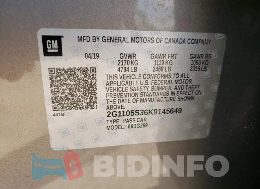 2G1105S36K9145649 Photo# 10