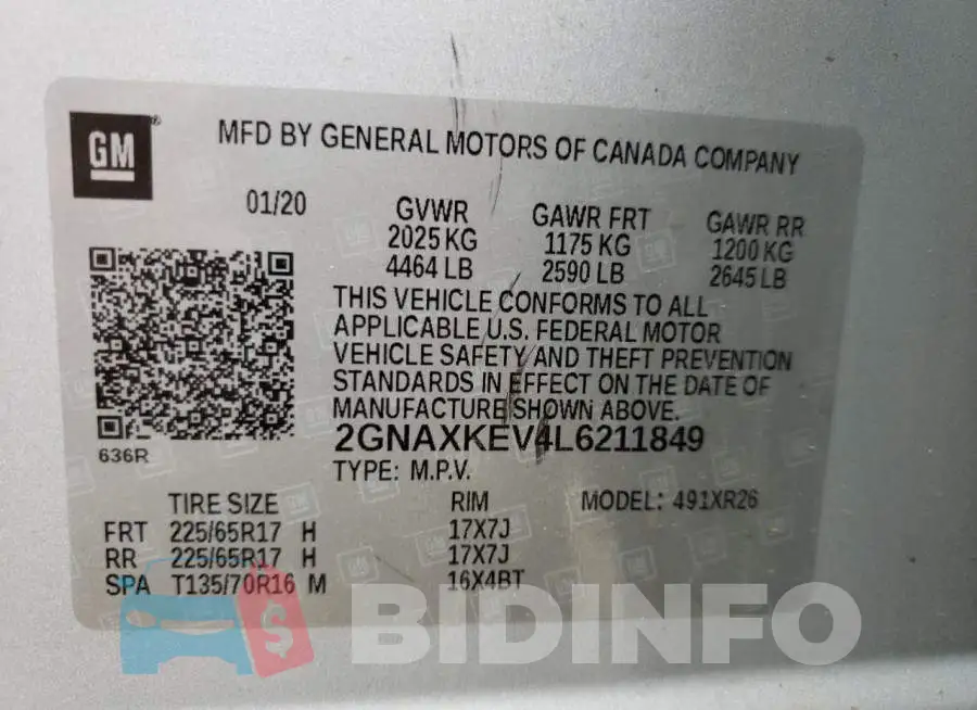 2GNAXKEV4L6211849 Photo# 10