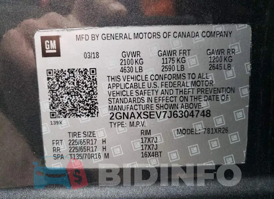 2GNAXSEV7J6304748 Photo# 10