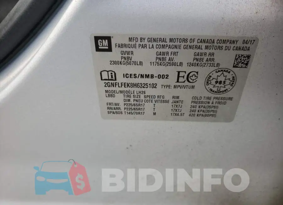 2GNFLFEK8H6325102 Photo# 10