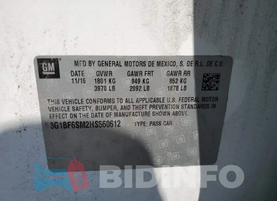 3G1BF6SM2HS560612 Photo# 10