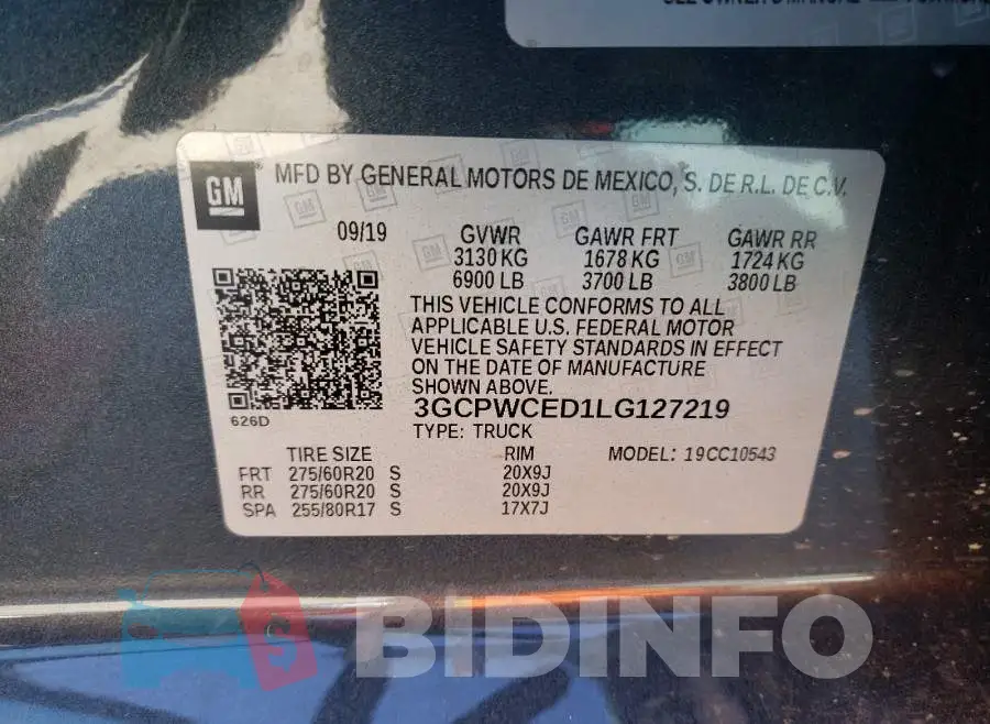 3GCPWCED1LG127219 Photo# 10