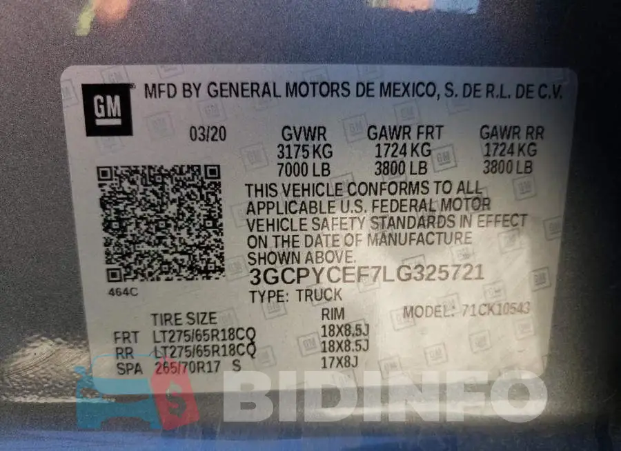 3GCPYCEF7LG325721 Photo# 10
