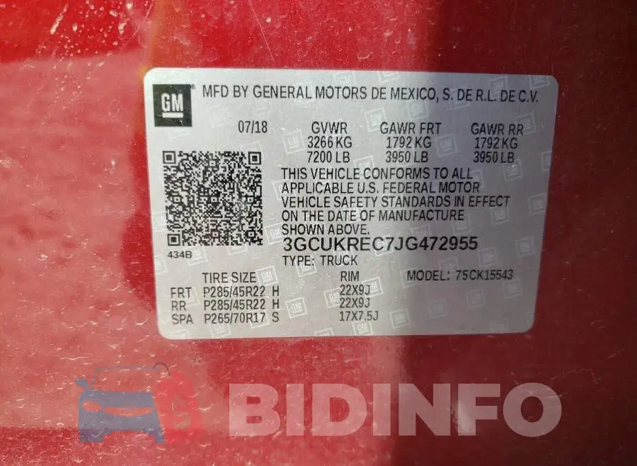 3GCUKREC7JG472955 Photo# 10
